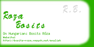 roza bosits business card